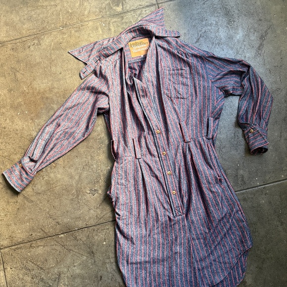 Vivienne Westwood 2017 New Gold Label Huge Unisex Long Shirt w/ Wool Cotton - Picture 1 of 13